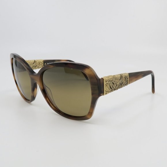 Maui Jim MJ530-93 SWAYING PALMS Brown Stripes/Bronze 24K Gold Deluxe Sunglasses. - Picture 4 of 8